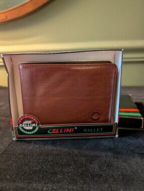 Vintage Cellini Leather Wallet Billfold NWT